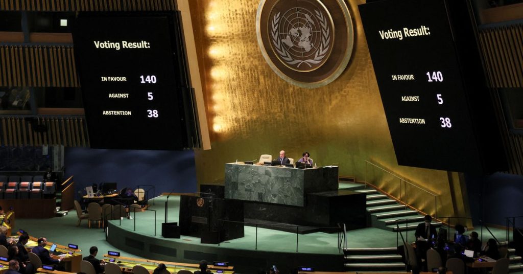 الجمعية العامة للأمم المتحدة تعزل روسيا بأغلبية ساحقة مرة أخرى على أوكرانيا