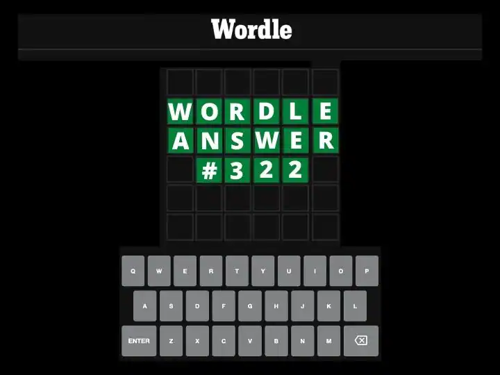 Wordle 322 إجابة اليوم 7 مايو تلميحات لغز حل Wordle