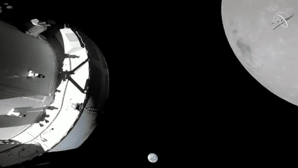 أوريون في Artemis 1 يرى الأرض تغرب خلف القمر (فيديو)