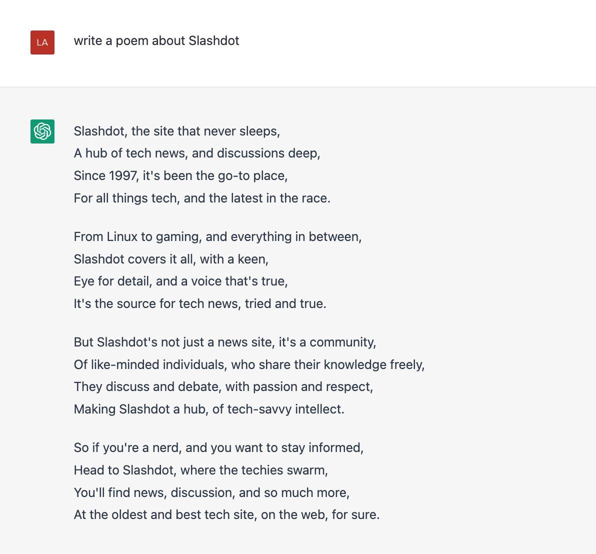 Slashdot قصيدة