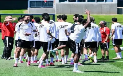 منتخب مصر يواصل تدريباته استعدادا لمباراة نيوزيلندا بمنافسات كأس العالم