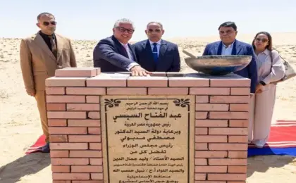 رئيس اقتصادية قناة السويس يشهد وضع حجر أساس مصنع “نايل فيرو ألويز” الهندى للسبائك المعدنية فى سيناء