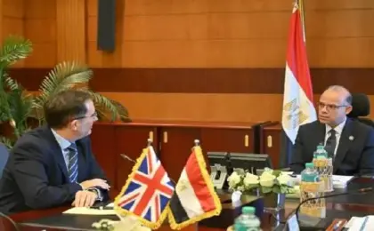 وزير الخارجية يلتقى نبيل فهمى عقب توليه مهام منصبه أميناً عاماً للجامعة العربية